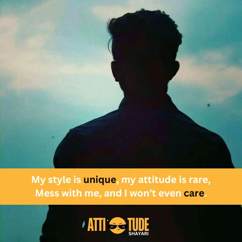 attitude shayari in english